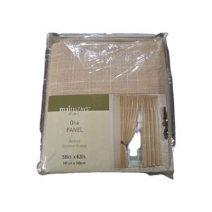 Mainstays Home One Panel  Curtain Amber Summer Breeze 58in. X 63in.